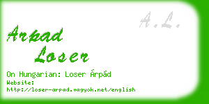 arpad loser business card